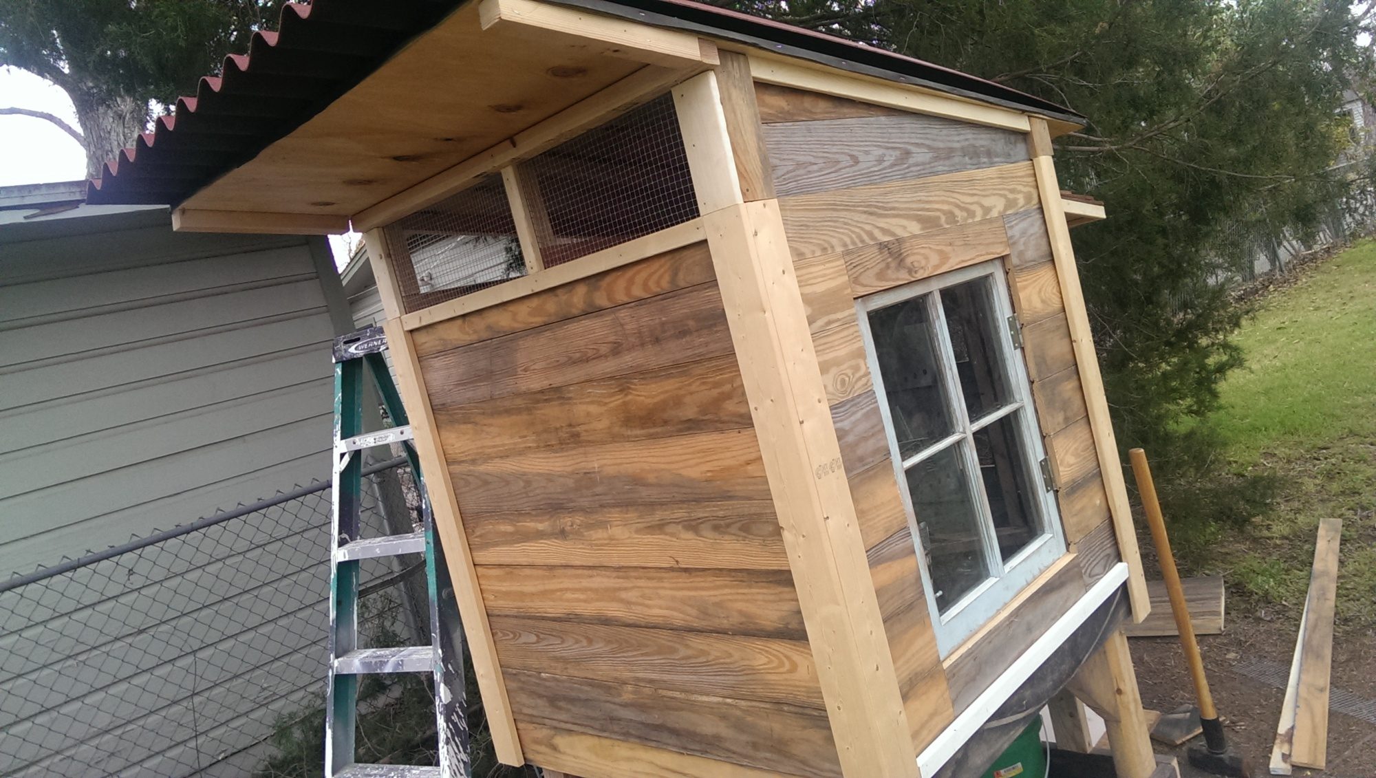 Our Recycled Upcycled Coop & Run project