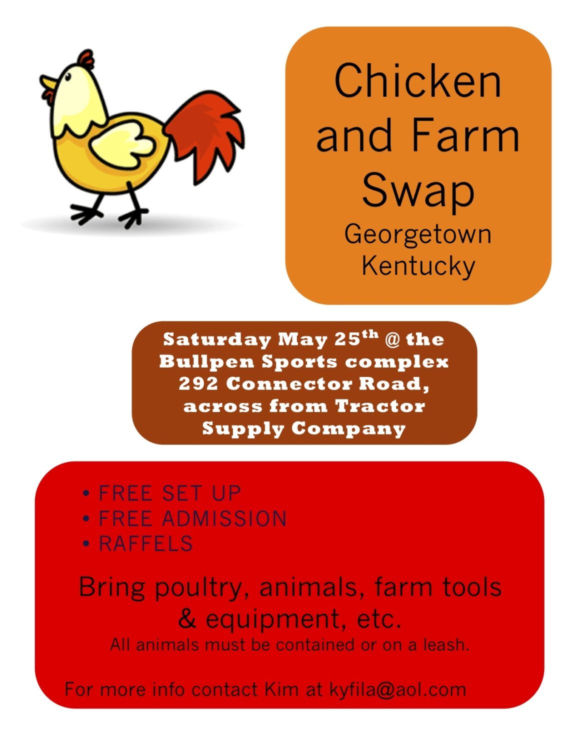 Georgetown Chicken Swap This Saturday!